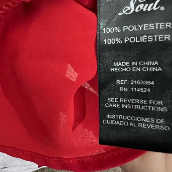 Funky Soul Sleeveless Wing Collar Layered Chiffon Blouse Red SZ M - Picture 9 of 10